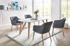 Sales Fever - Esstisch 180x90x76 cm weiß Eiche