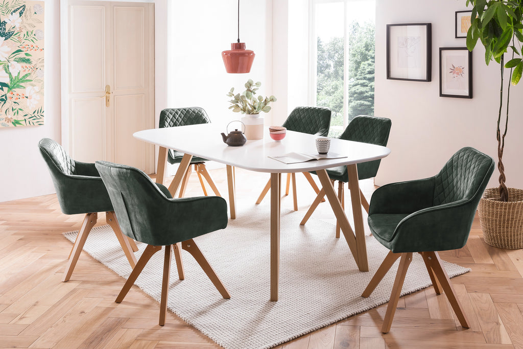 Sales Fever - Armlehnstuhl Vintage-Samtvelours, Dunkelgrün