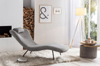 Sales Fever - Relaxliege hellgrau Texturstoff