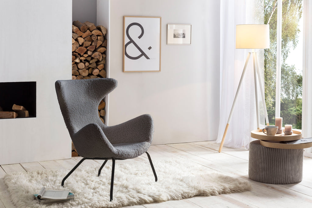 Sales Fever - Beistelltisch hellgrau Texturstoff