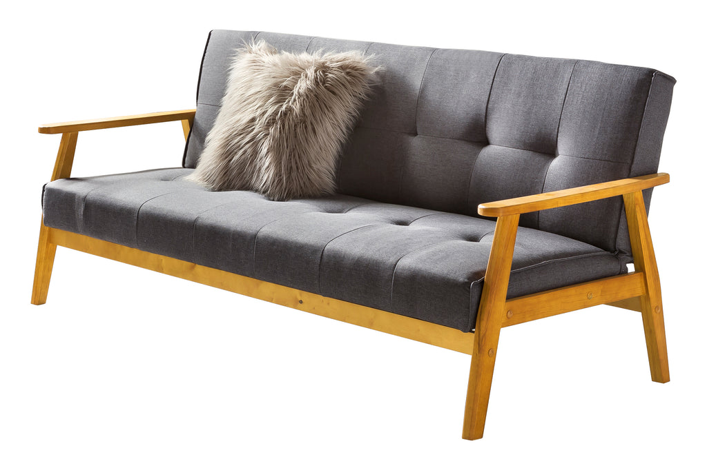 Sales Fever - Schlafsofa 190x85x81 cm dunkelgrau Webstoff