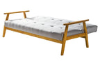 Sales Fever - Schlafsofa 190x85x81 cm hellgrau Webstoff