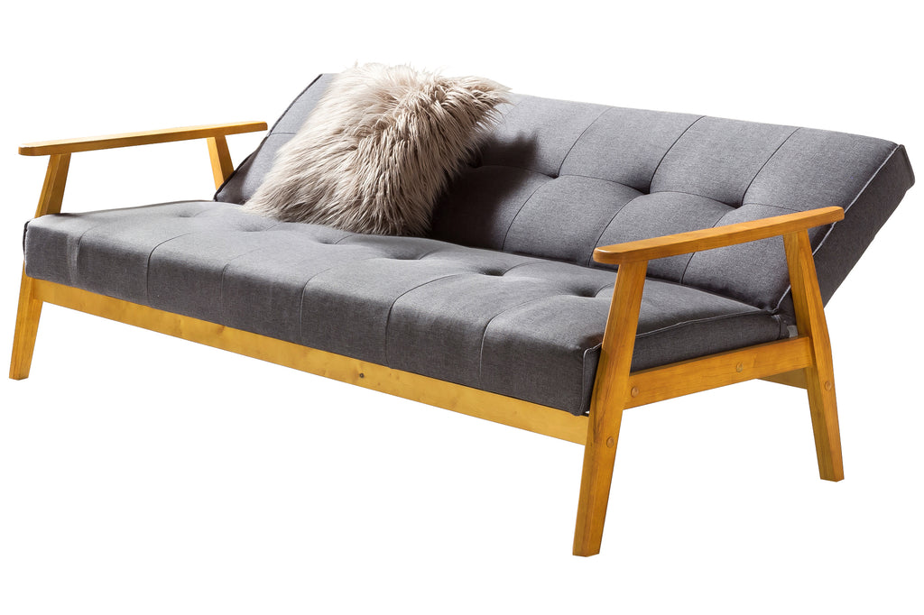 Sales Fever - Schlafsofa 190x85x81 cm dunkelgrau Webstoff