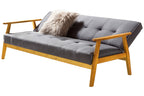 Sales Fever - Schlafsofa 190x85x81 cm dunkelgrau Webstoff