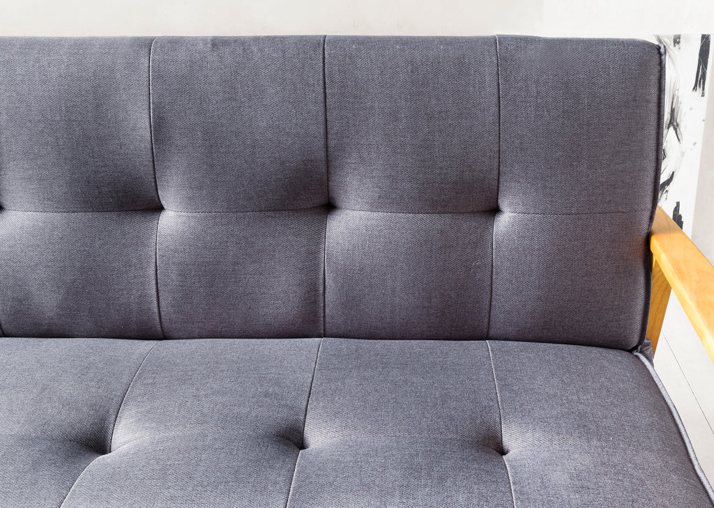 Sales Fever - Schlafsofa 190x85x81 cm dunkelgrau Webstoff