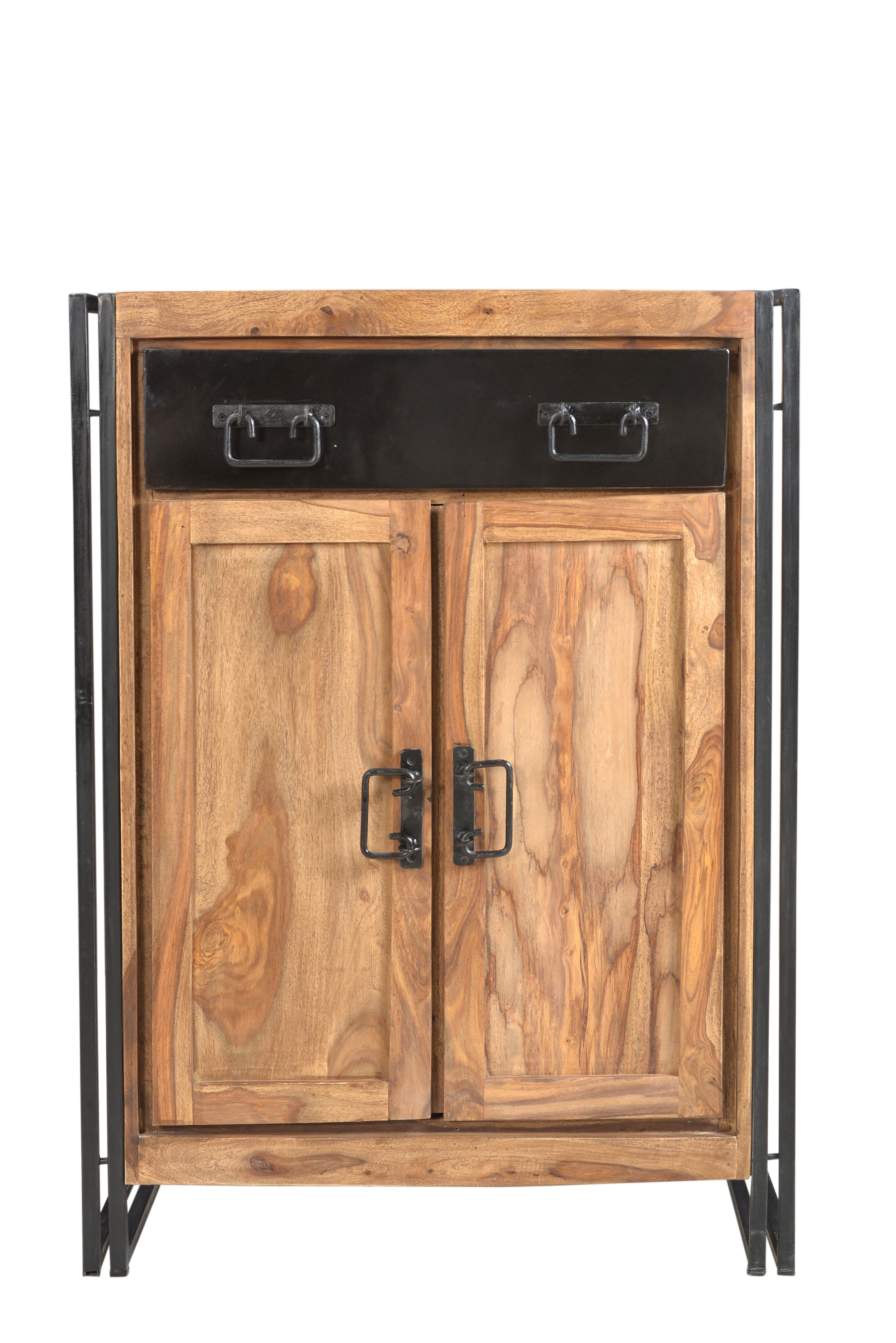PANAMA Highboard – Natur mit antikschwarz