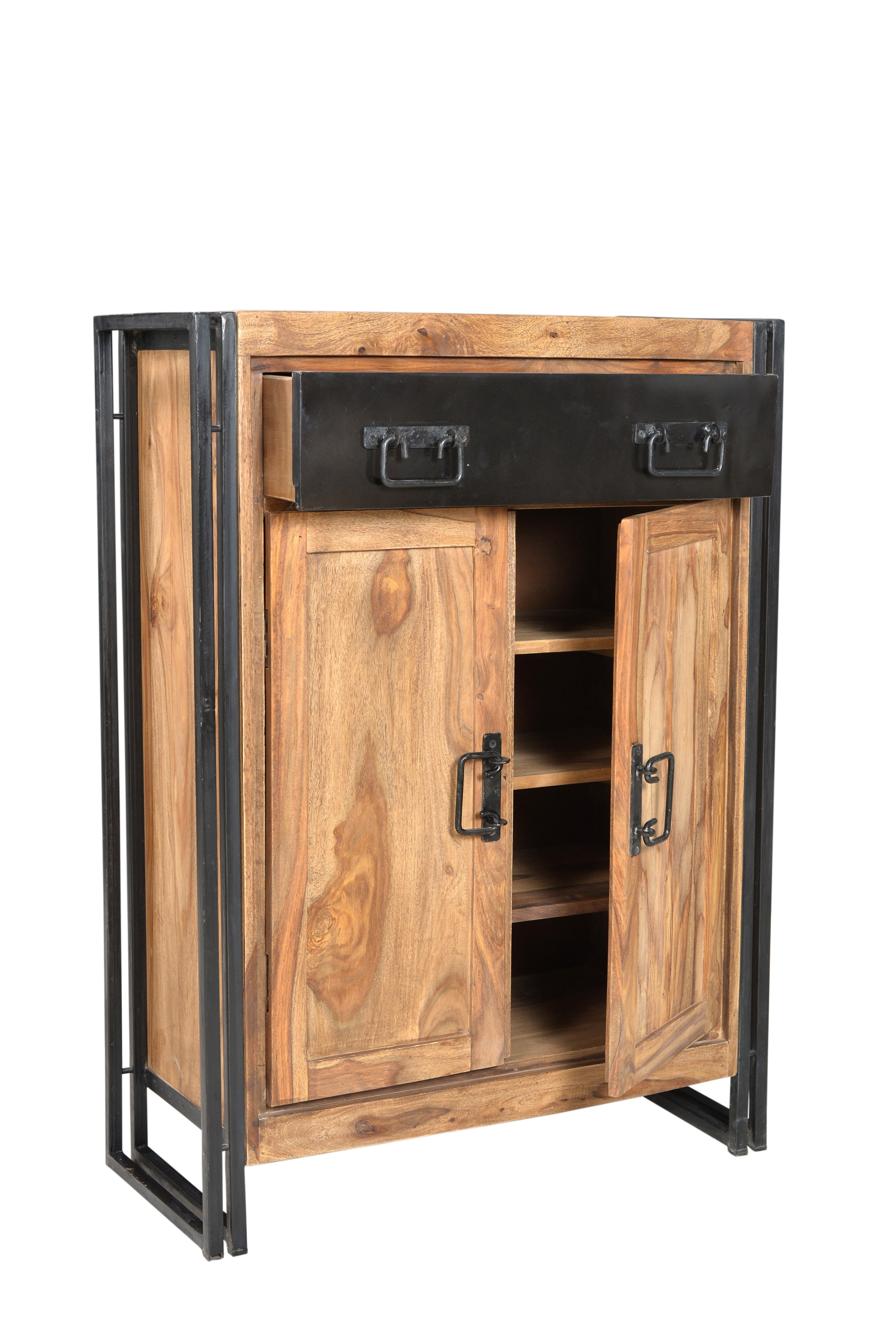 PANAMA Highboard – Natur mit antikschwarz – Bild 2