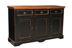 CORSICA Sideboard – Schwarz mit honigfarbiger Deckplatte – Bild 2