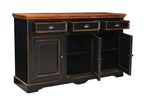 CORSICA Sideboard – Schwarz mit honigfarbiger Deckplatte – Bild 3
