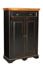 CORSICA Highboard – Schwarz mit honigfarbiger Deckplatte – Bild 2