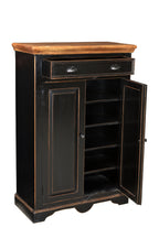 CORSICA Highboard – Schwarz mit honigfarbiger Deckplatte – Bild 3