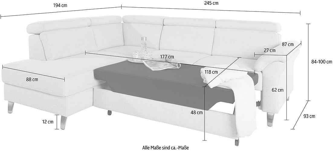 Ecksofa Arngast mit Bettfunktion