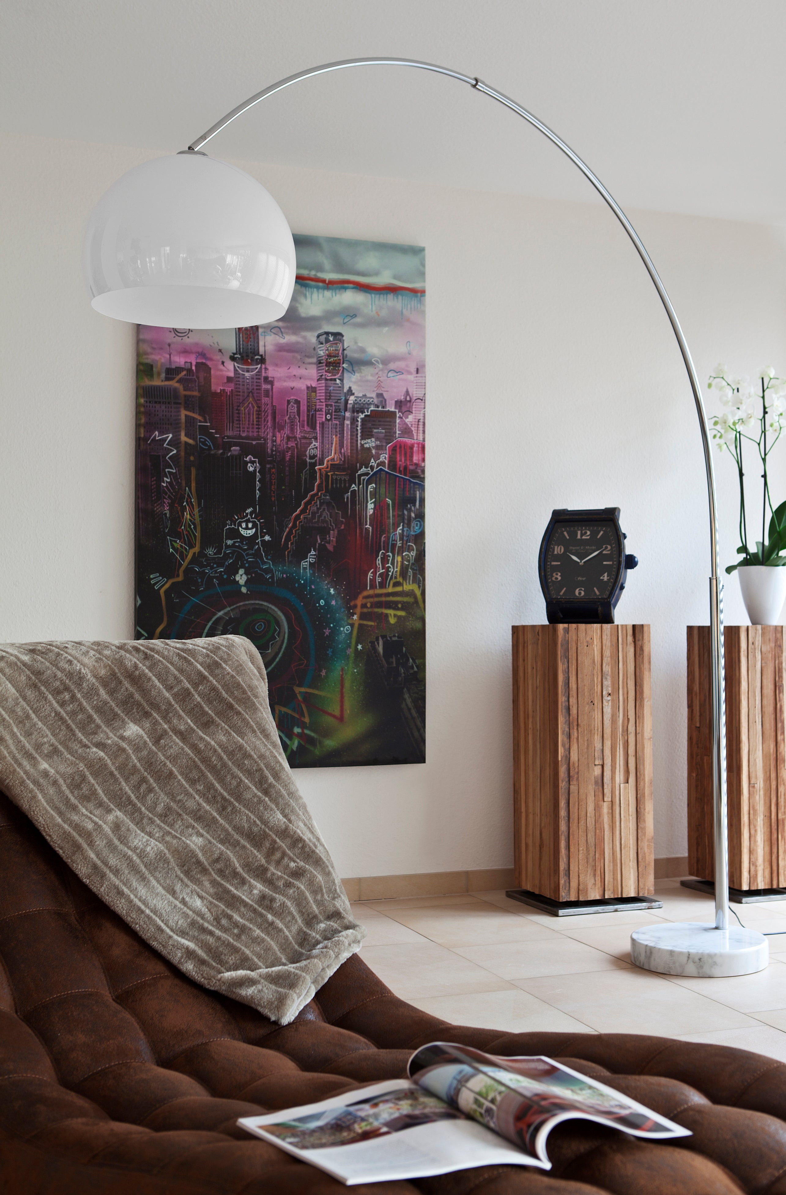 Sales Fever - Bogenlampe 230 cm weiß Kunststoff