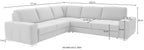 Ecksofa mit Federkern und Sitztiefenverstellung Santorini