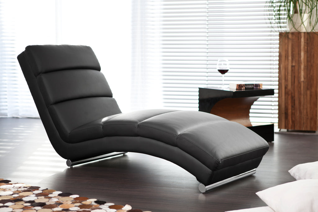 Sales Fever - Relaxliege schwarz Kunstleder-Optik