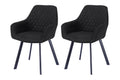 Sales Fever - Armlehnstuhl 2er Set anthrazit Microfaser