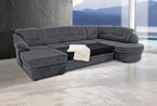 Wohnlandschaft Savoni Nubuck mit Bettfunktion