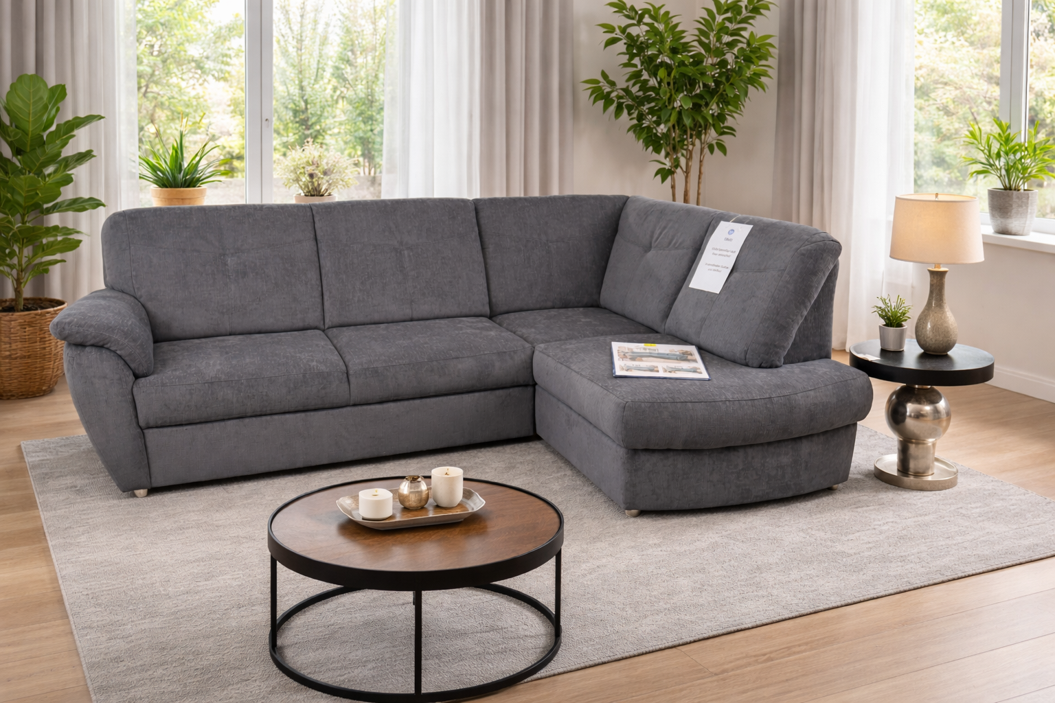 Ecksofa Edina anthrazit - bestellbar