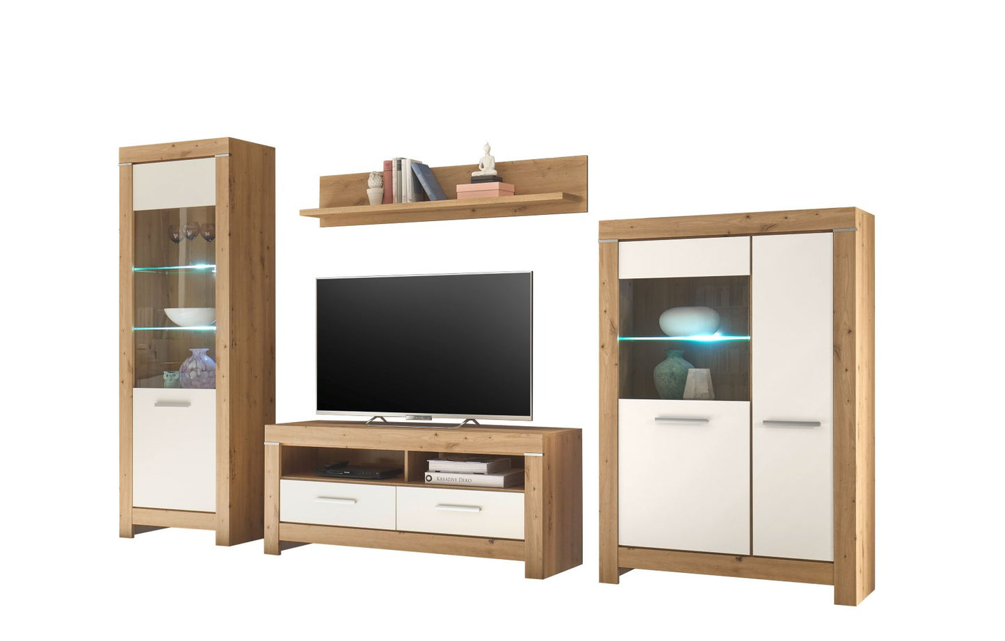 Wohnwand mit Beleuchtung