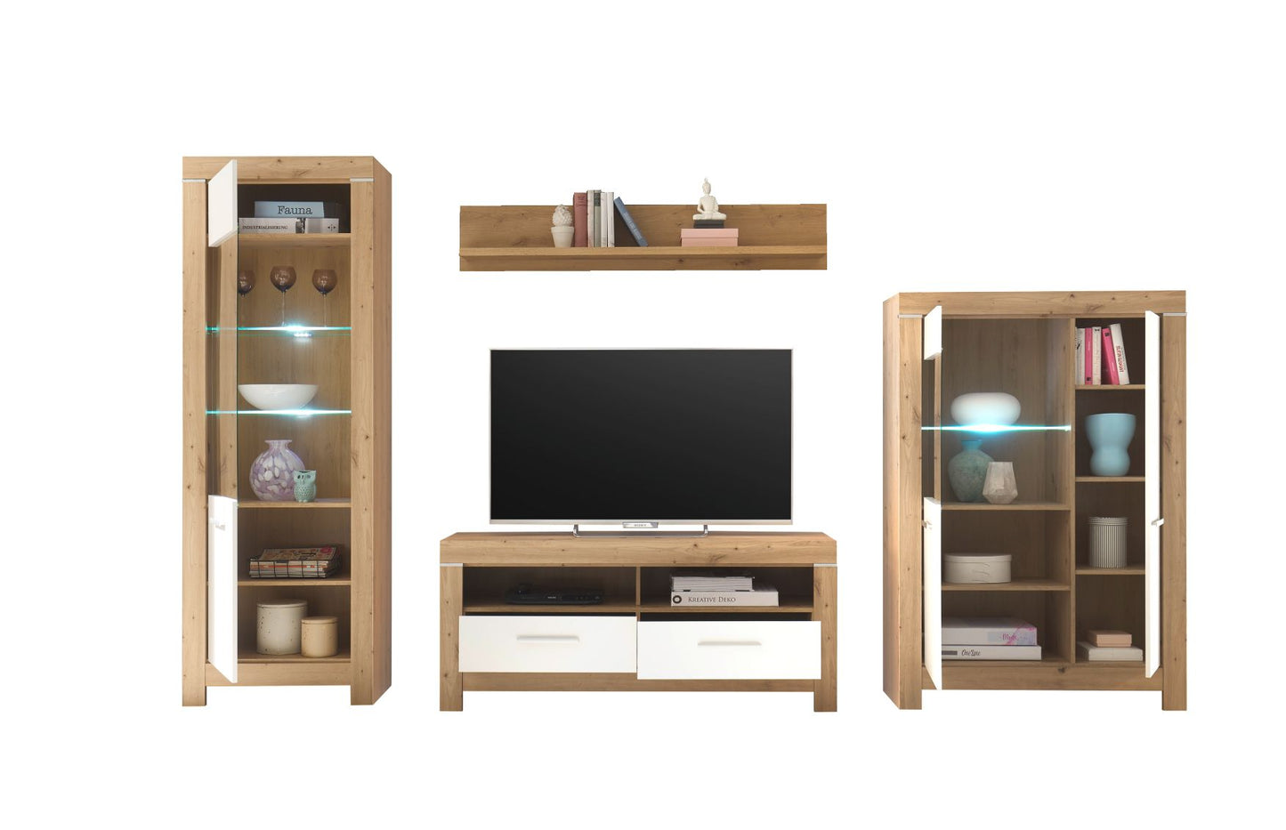 Wohnwand mit Beleuchtung