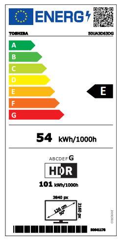 Toshiba 50 UA 3D 63 DG