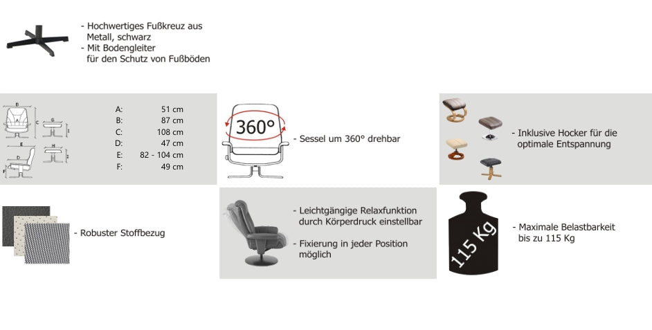 Relax-Sessel mit Hocker