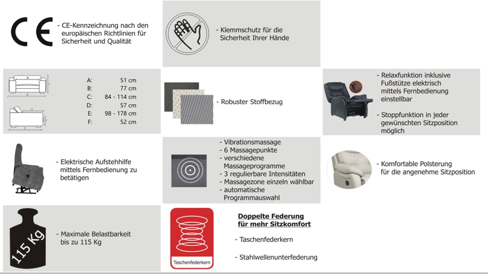 Sessel mit Massagefunktion