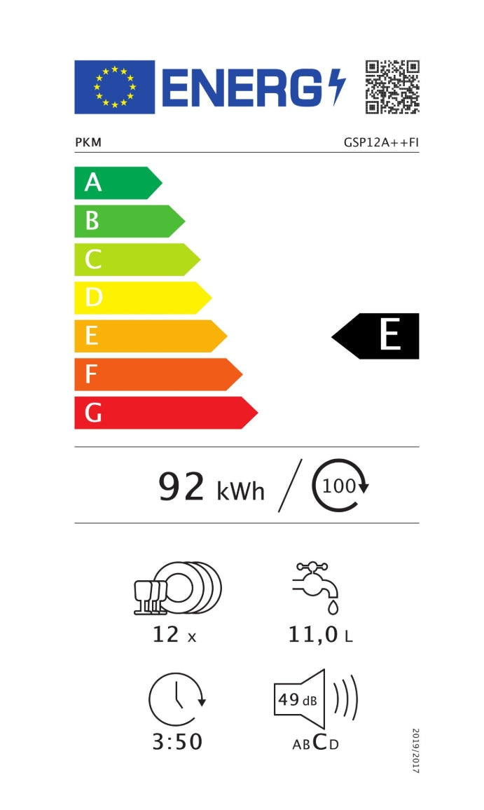 PKM Geschirrspüler GSP12A++FI
