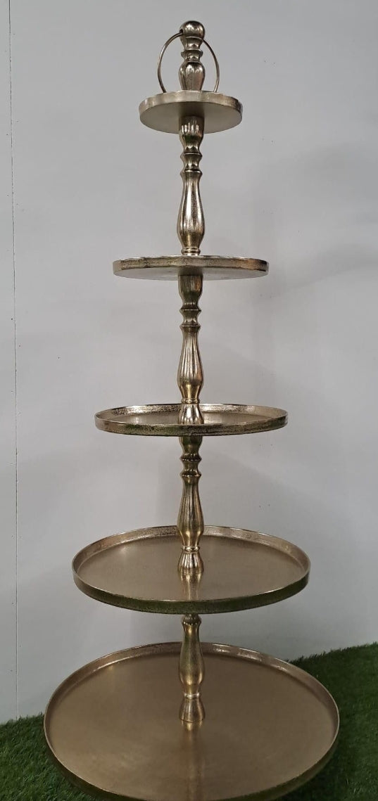 Etagere Brush gold 140cm