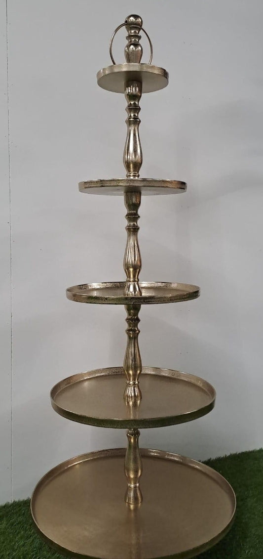 Etagere Brush gold 140cm