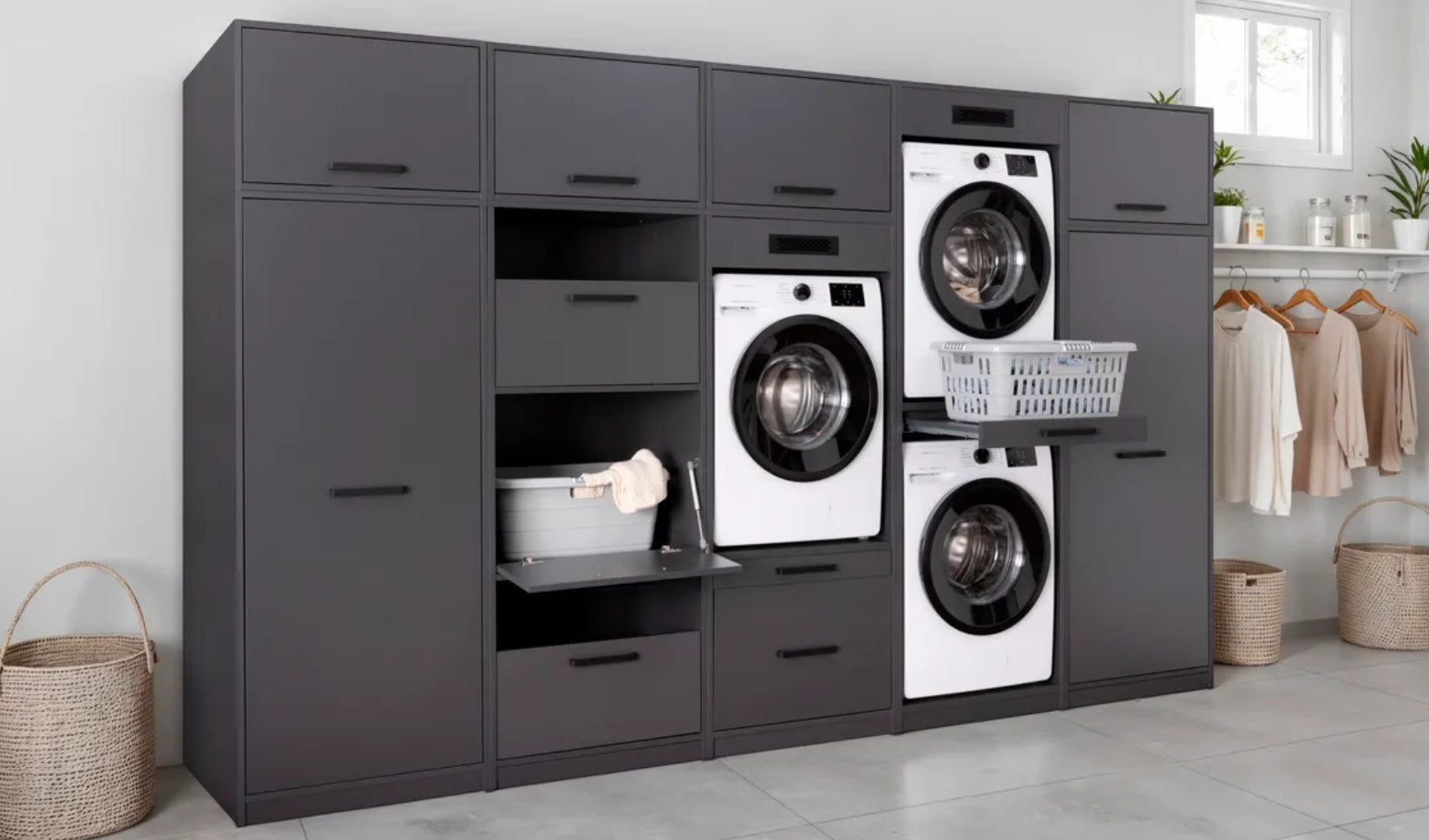 Geräteschrank 1 Lifestyle Studio Flow Anthrazit-vorbestellbar-