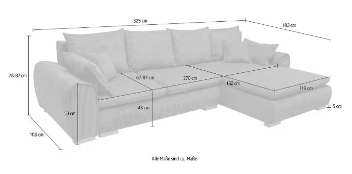 Ecksofa Katja L-Form
