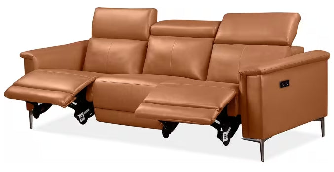 3-Sitzer Cognac m. elektr. Relaxfunktion Jahresstart Einzelstück / Posten Aktion