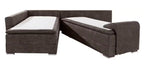 Ecksofa mit Dauer-Schlaffunktion + integrierten Boxspringbett 180x200cm