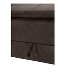 Ecksofa mit Dauer-Schlaffunktion + integrierten Boxspringbett 180x200cm