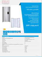 PKM Side by Side Inox Design SBS 288-151 EIXWD *E* NoFrost- mit Wassertank