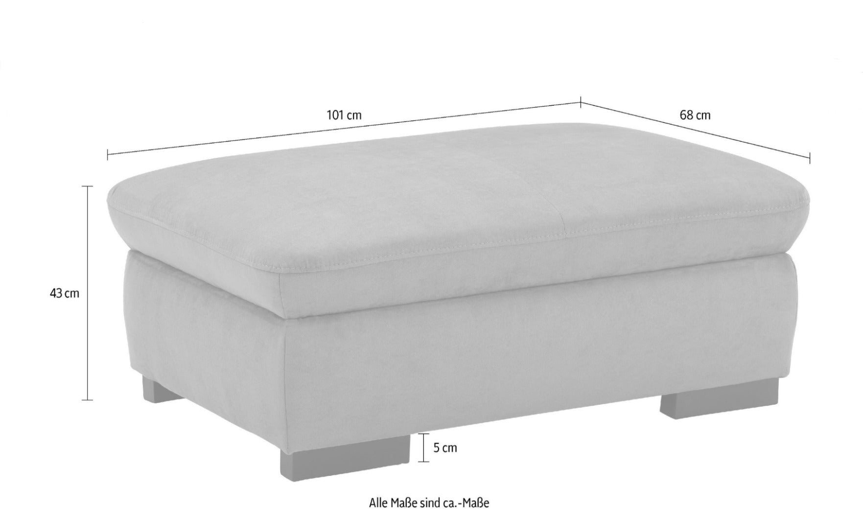 Hocker mit Stauraum Alberto in braun