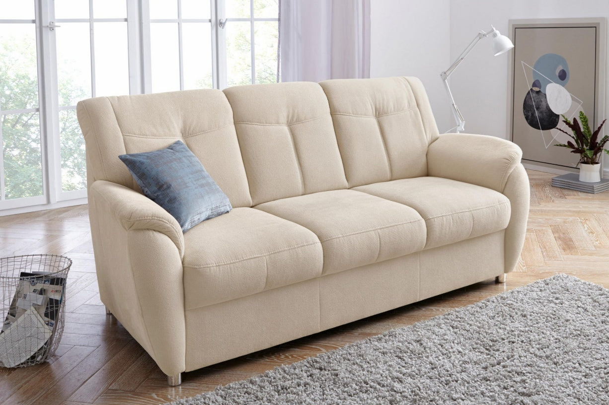 3-Sitzer Cremé mit Federkern