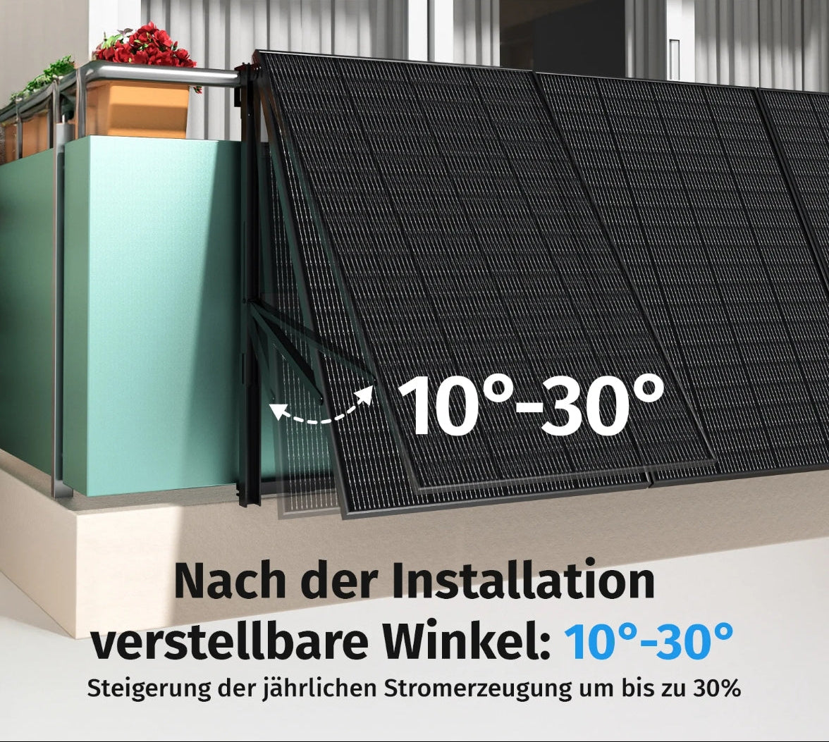 Ray Solarpanel Halterung Balkonreling Winkel einstellbar