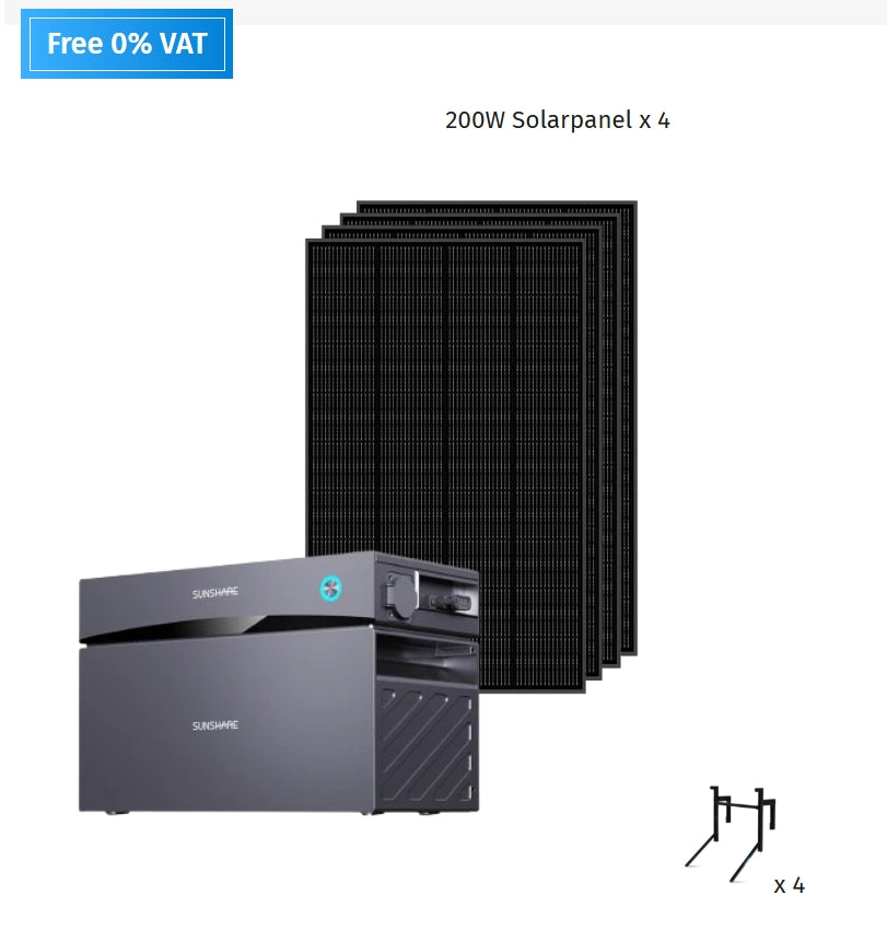 Glory Semi-Solid Bundle Balkonkraftwerk mit 2,0 kWh Speicher, Balkongeländer