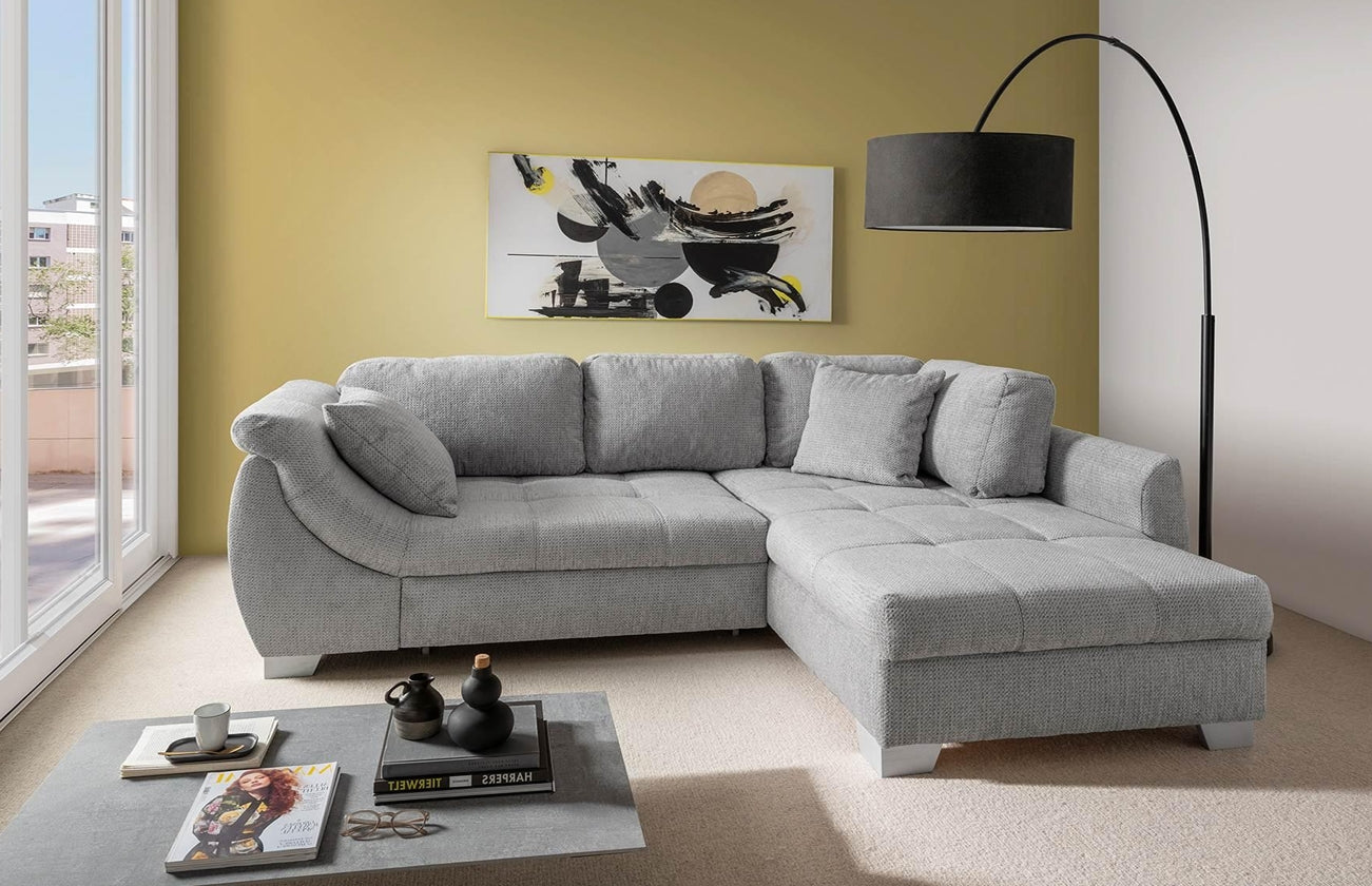 Ecksofa Flora inkl. Liegefunktion und Staukasten