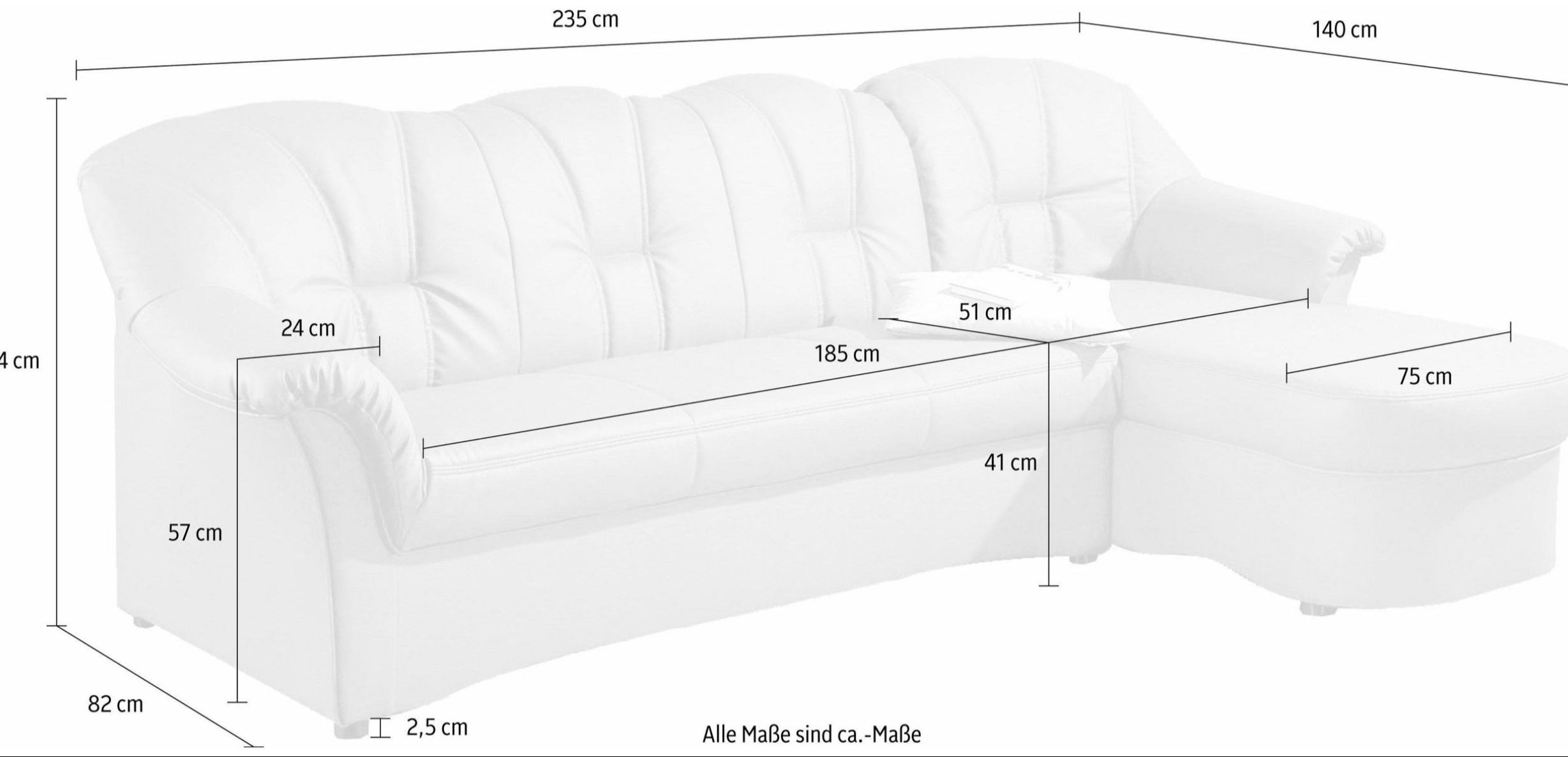Ecksofa Einzelstück / Posten  Aktion