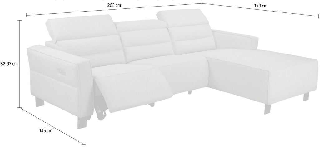 Ecksofa Echtleder