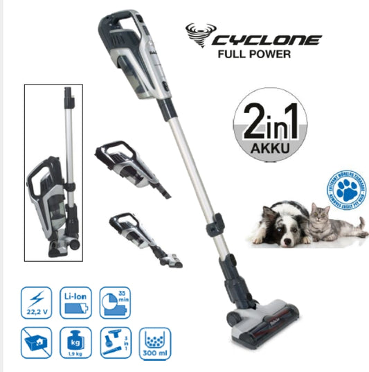 Fakir Starky HSA 222 Akku Hand- und Stielstaubsauger !! inkl. 5 Jahre Garantie !!