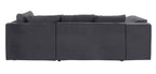 Ecksofa Sally L-Form anthrazit mit Schlaffunktion