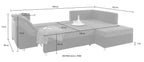 Ecksofa Sally L-Form anthrazit mit Schlaffunktion