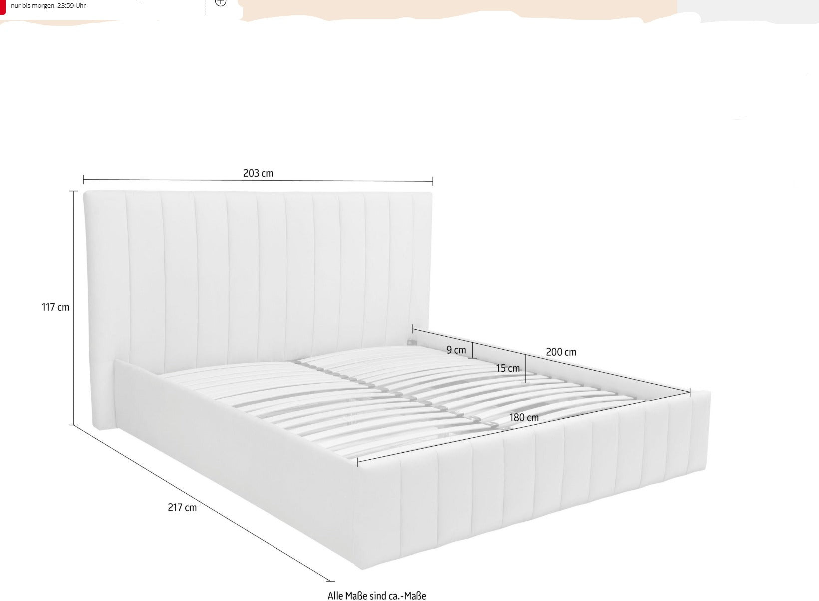 Polsterbett Effy 180x200cm