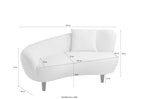 Nierensofagarnitur / Chaiselongue 2,5-Sitzer + 2-Sitzer + Loungesessel