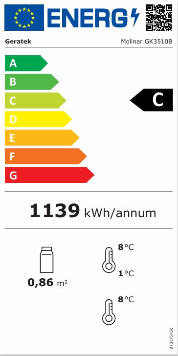 Geratek Flaschenkühlschrank Molinar GK 3510 B *C*