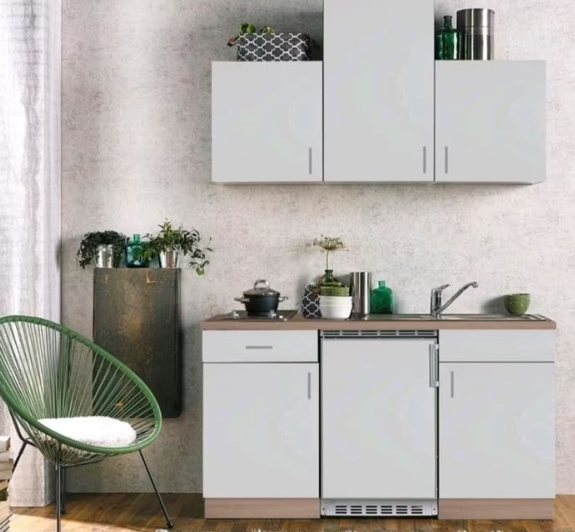 Küchenblock Singleküche inkl. E-Geräte 150cm zerlegt- vorbestellbar